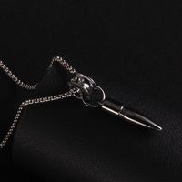Classic Style Bullet 201 Stainless Steel Zinc Alloy Rhinestone Men's Necklace main image 5