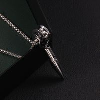 Classic Style Bullet 201 Stainless Steel Zinc Alloy Rhinestone Men's Necklace main image 7