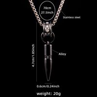 Classic Style Bullet 201 Stainless Steel Zinc Alloy Rhinestone Men's Necklace main image 3