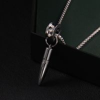 Classic Style Bullet 201 Stainless Steel Zinc Alloy Rhinestone Men's Necklace main image 4