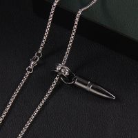 Classic Style Bullet 201 Stainless Steel Zinc Alloy Rhinestone Men's Necklace main image 6