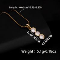 Ig Style Classic Style Solid Color Stainless Steel Copper Plating Inlay Zircon 18k Gold Plated Silver Plated Pendant Necklace main image 2