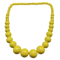 Hawaiisch Übertrieben Runden Holz Perlen Einbrennlack Frau Halskette sku image 6