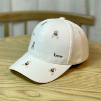 Unisex Cute Retro Bear Embroidery Curved Eaves Baseball Cap sku image 6