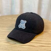 Unisex Cute Retro Bear Embroidery Curved Eaves Baseball Cap sku image 1