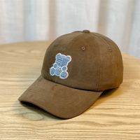 Unisex Cute Retro Bear Embroidery Curved Eaves Baseball Cap sku image 4