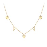 Elegant Sweet Heart Shape Sterling Silver Polishing Plating Gold Plated Necklace main image 6