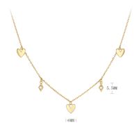 Elegant Sweet Heart Shape Sterling Silver Polishing Plating Gold Plated Necklace main image 2