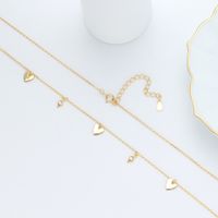 Elegant Sweet Heart Shape Sterling Silver Polishing Plating Gold Plated Necklace main image 3