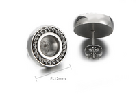 1 Pair Simple Style Round Plating Stainless Steel Ear Studs main image 2