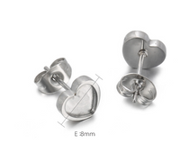 1 Pair Simple Style Heart Shape Stainless Steel Ear Studs main image 2