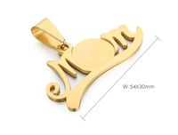 Simple Style Letter Stainless Steel Plating Mother's Day Jewelry Accessories main image 2