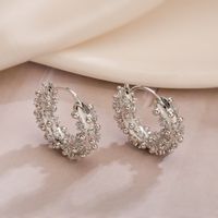 1 Pair Simple Style Commute Round Plating Inlay Copper Zircon 18k Gold Plated Earrings main image 4