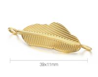 Simple Style Feather Stainless Steel Plating Jewelry Accessories main image 2