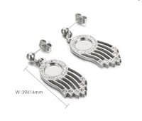 1 Pair Simple Style Geometric Plating Inlay Stainless Steel Drop Earrings main image 2