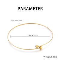 Titanium Steel 18K Gold Plated Simple Style Plating Round Choker main image 2