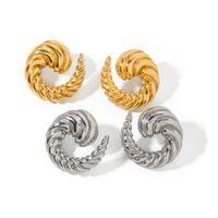 1 Pair IG Style Streetwear Horns Plating 304 Stainless Steel Ear Studs main image 2