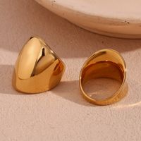 Vintage Style Simple Style Classic Style Round Stainless Steel Plating 18k Gold Plated Rings main image 3
