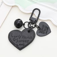 Sweet Heart Shape Arylic Printing Bag Pendant Keychain main image 3