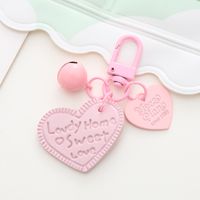 Sweet Heart Shape Arylic Printing Bag Pendant Keychain main image 4