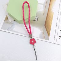 Elegant Flower Pu Leather Plating Bag Pendant Mobile Phone Chain sku image 6