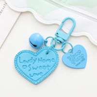 Sweet Heart Shape Arylic Printing Bag Pendant Keychain sku image 3