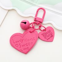 Sweet Heart Shape Arylic Printing Bag Pendant Keychain sku image 1