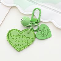 Sweet Heart Shape Arylic Printing Bag Pendant Keychain sku image 5