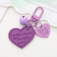 Sweet Heart Shape Arylic Printing Bag Pendant Keychain sku image 9