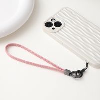 Simple Style Solid Color Pu Leather Plating Mobile Phone Chain sku image 1