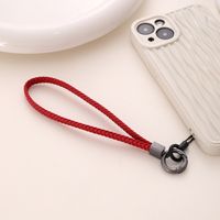 Simple Style Solid Color Pu Leather Plating Mobile Phone Chain sku image 2