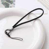 Simple Style Solid Color Pu Leather Plating Mobile Phone Chain sku image 3