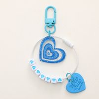 Sweet Heart Shape Arylic Stoving Varnish Keychain main image 5
