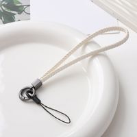 Simple Style Solid Color Pu Leather Plating Mobile Phone Chain sku image 4