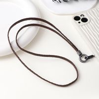 Simple Style Solid Color Pu Leather Plating Mobile Phone Chain sku image 11