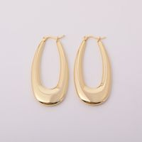 1 Pair Simple Style Round Plating 201 Stainless Steel 304 Stainless Steel Gold Plated Earrings main image 4