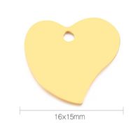 Simple Style Heart Shape Stainless Steel Plating Jewelry Accessories main image 2