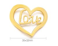 Simple Style Letter Heart Shape Stainless Steel Plating Jewelry Accessories main image 2