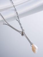 Elegant Original Design Solid Color Artificial Pearl Copper Plating 18k Gold Plated Silver Plated Necklace main image 5