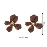1 Pair Lady Flower Plating Alloy Gold Plated Ear Studs main image 3