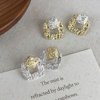 1 Pair Lady Square Plating Alloy White Gold Plated Gold Plated Drop Earrings main image 2