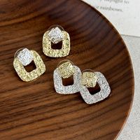 1 Pair Lady Square Plating Alloy White Gold Plated Gold Plated Drop Earrings main image 1