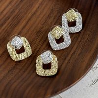 1 Pair Lady Square Plating Alloy White Gold Plated Gold Plated Drop Earrings main image 4