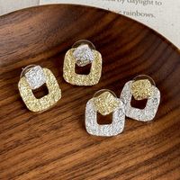 1 Pair Lady Square Plating Alloy White Gold Plated Gold Plated Drop Earrings main image 5