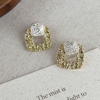 1 Pair Lady Square Plating Alloy White Gold Plated Gold Plated Drop Earrings main image 8