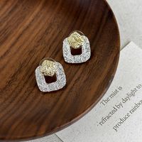 1 Pair Lady Square Plating Alloy White Gold Plated Gold Plated Drop Earrings main image 6