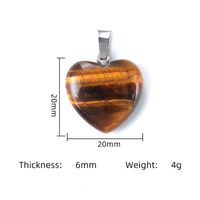 Simple Style Heart Shape Natural Stone Opal Polishing Charms main image 2