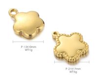 Simple Style Flower Stainless Steel Plating Jewelry Accessories main image 2