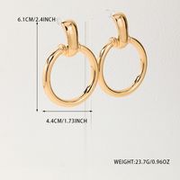 1 Paire Style Classique Couleur Unie Alliage Boucles D'oreilles main image 6