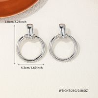 1 Pair Classic Style Solid Color Alloy Drop Earrings main image 5